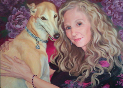 Portrait commission with dog