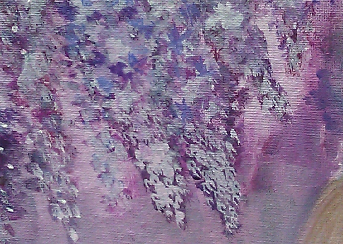 Acrylic painting of whisteria
