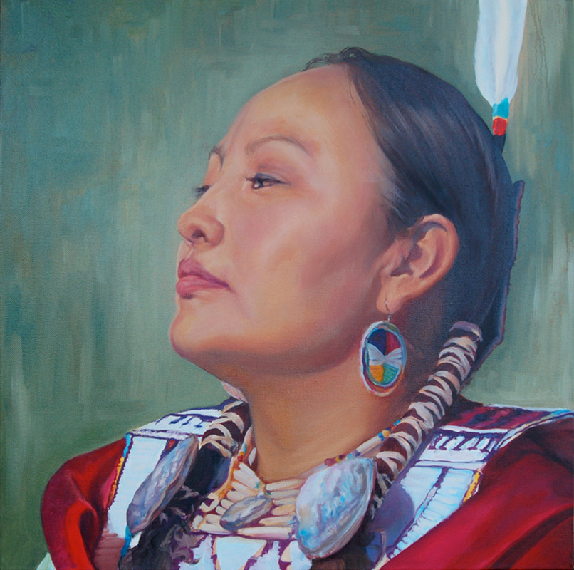 Native american Indian woman portrait Christine Lytwynczuk