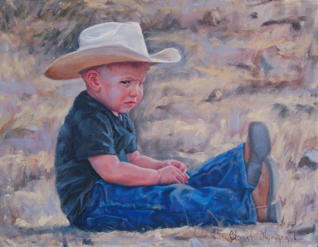 Little cowboy painting
