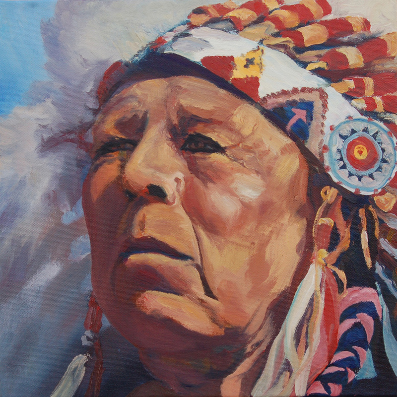 Indian Chief Portrait Christine Lytwynczuk
