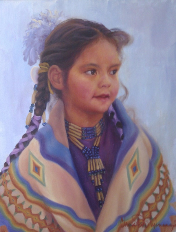 indian girl painting