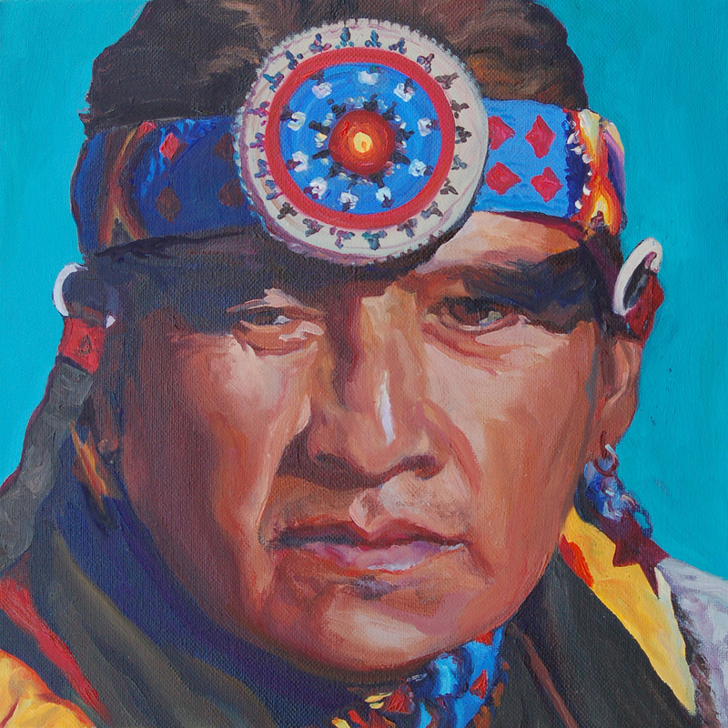 Indian chief painting Christine Lytwynczuk