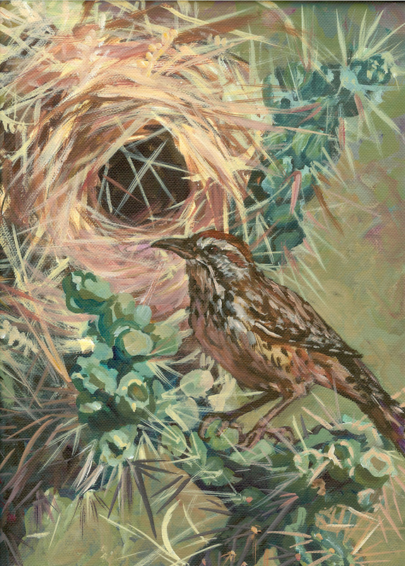 painting of desert bird